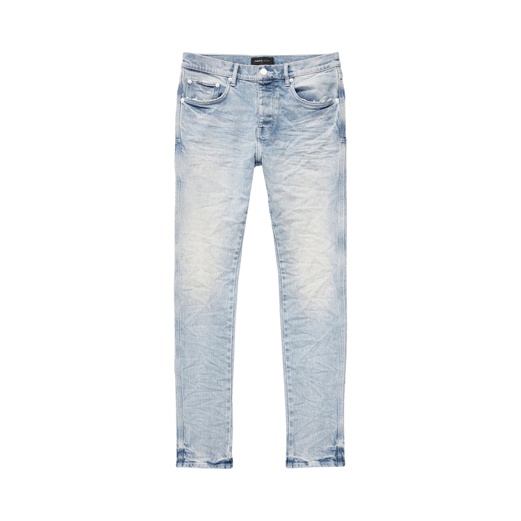 PURPLE BRAND Low Rise Skinny Jeans "Light Indigo/White"