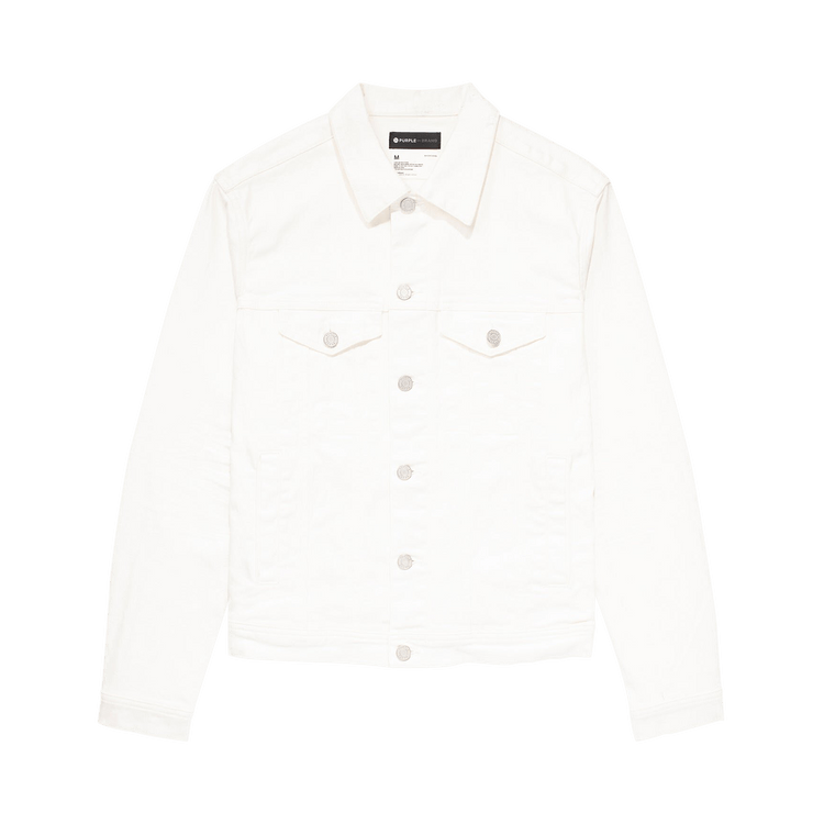 PURPLE BRAND Trucker Jacket "White Film Monogram"