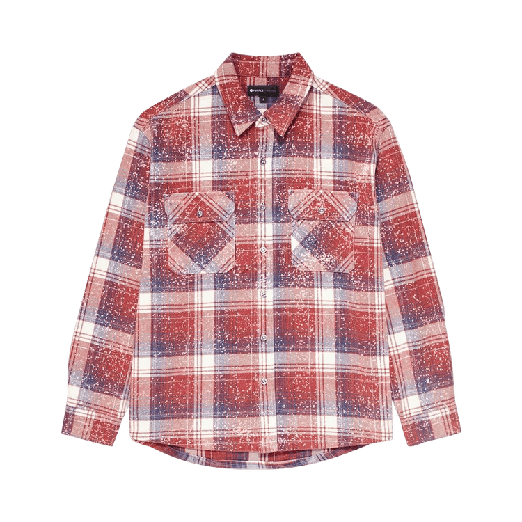 PURPLE BRAND Plaid Woven Shirt "Red/Navy/White"