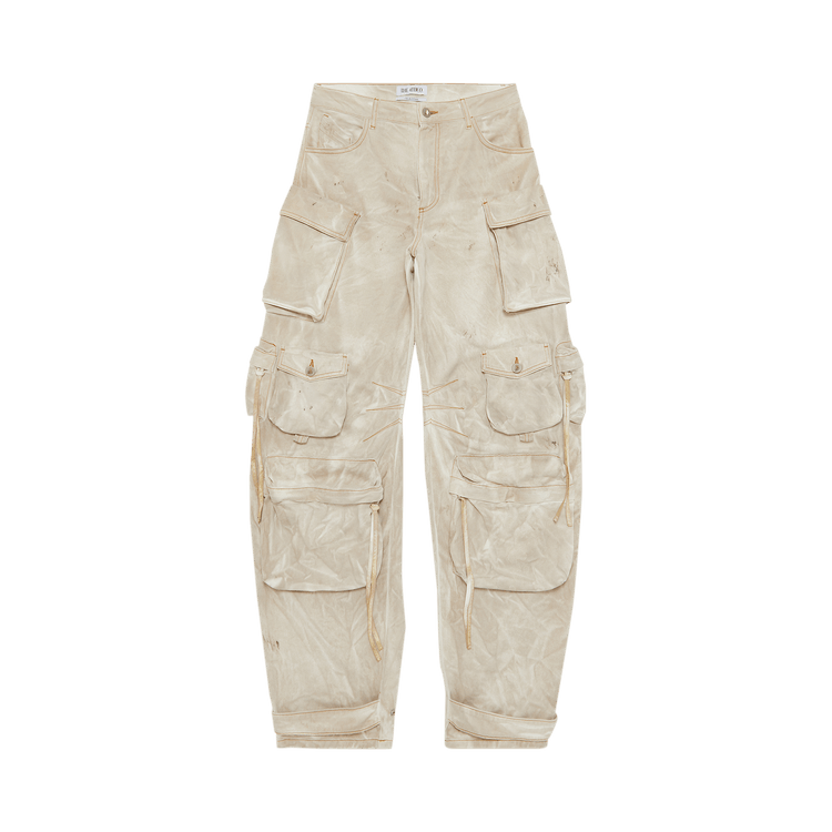 The Attico Fern Long Pants "Natrual Marble"