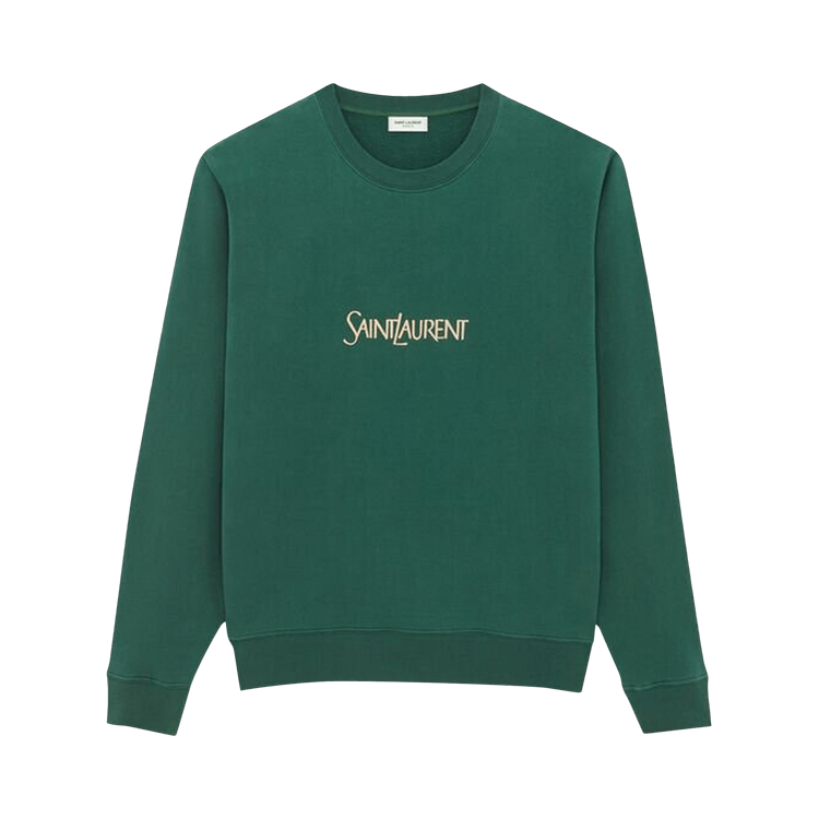 Saint Laurent Printed Sweatshirt "Green/Natural"