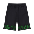 VEERT Heart Embroidered Shorts "Black/Green"