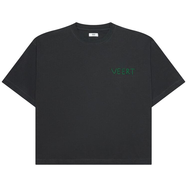 VEERT Handwritten Embroidered T-Shirt "Dark Grey"