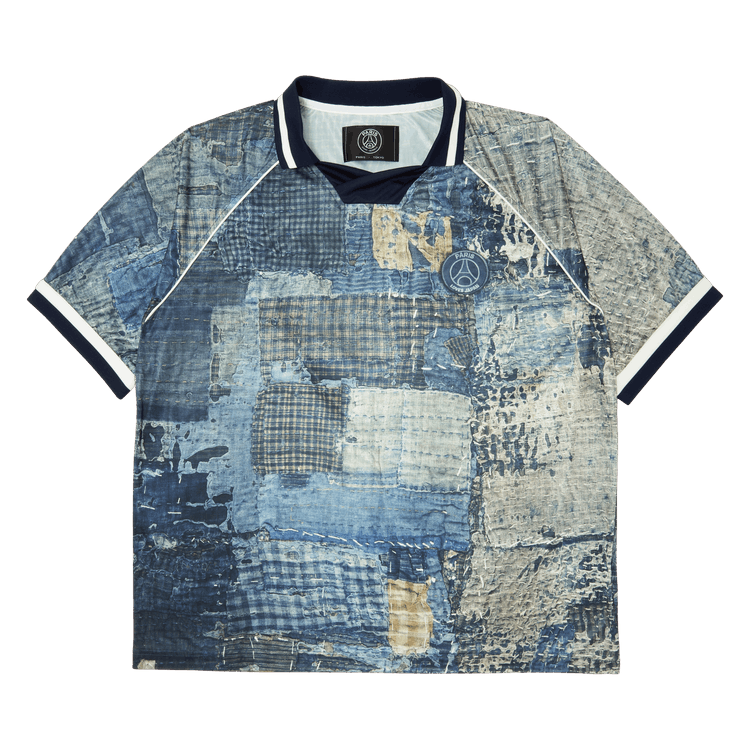 Paris Saint- Germain x POGGYTHEMAN Boro Printed Jersey "Navy"