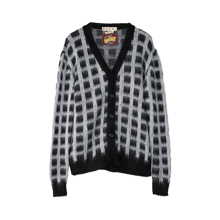 Marni Brushed Check Cardigan "Black"