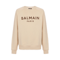 Balmain Printed Sweatshirt "Ivory/Maroon"