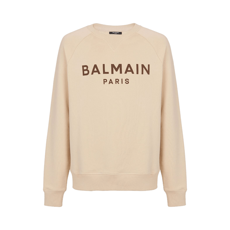 Balmain Printed Sweatshirt "Ivory/Maroon"