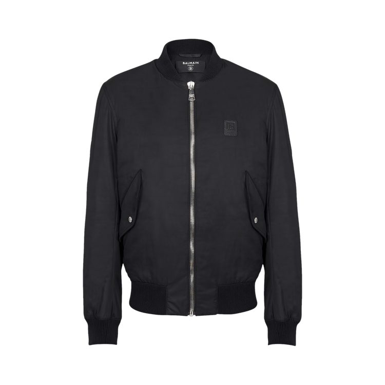 Balmain Nylon Zipped Bomber Jacket "Blue"