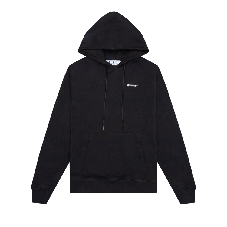 Off-White Wave Outline Diagonal Slim Hoodie "Black/White"