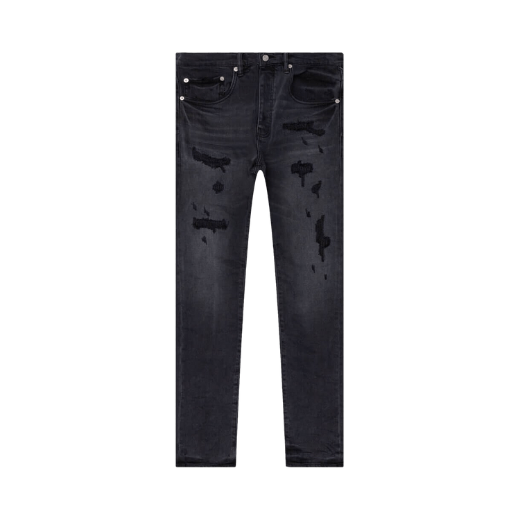 PURPLE BRAND Quilted Destroy Pocket Jeans "Black"