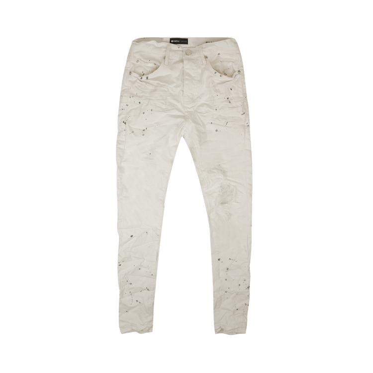 PURPLE BRAND Paint Blowout Denim Pants "White"