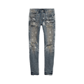 PURPLE BRAND Worn Mid Destroy Jeans "Indigo"