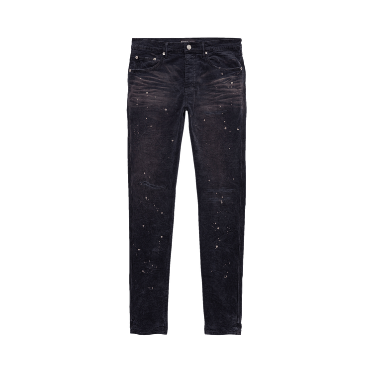 PURPLE BRAND 3 Needle Wash Repair Jeans "Black"