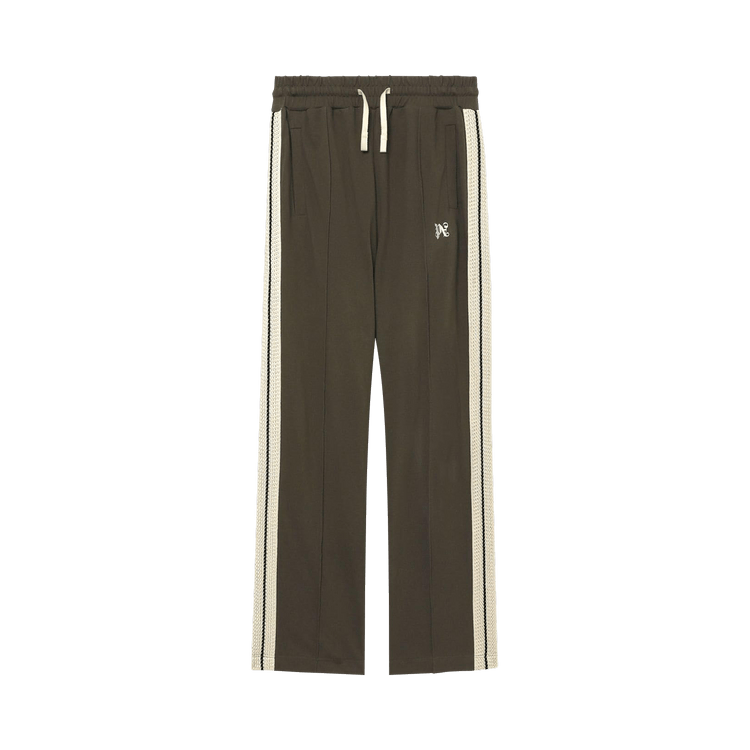 Palm Angels Monogram Piquet Track Pants "Brown/Off White"