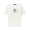 Palm Angels Linen Collar T-Shirt "White/Black"