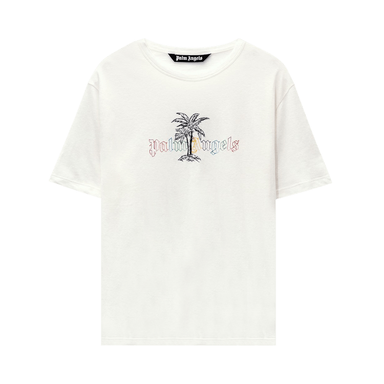 Palm Angels Linen Collar T-Shirt "White/Black"