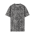 Versace Baroque Print Compact T-Shirt "Medium Grey Melange/Black"