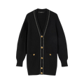 Versace Medusa Button Wool Knit Cardigan "Black"