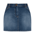 Versace Medusa 95 Denim Mini Skirt "Dark Blue"