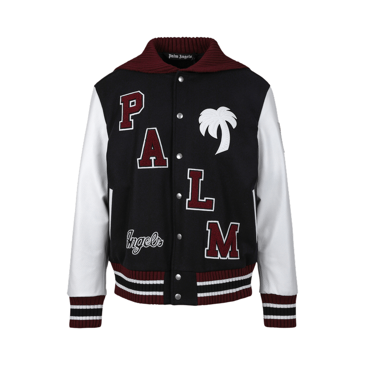 Palm Angels Marine Collar Varsity Jacket "Navy Blue/Red"