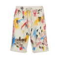 Palm Angels Painted College Sweatshorts "Off White/Red"