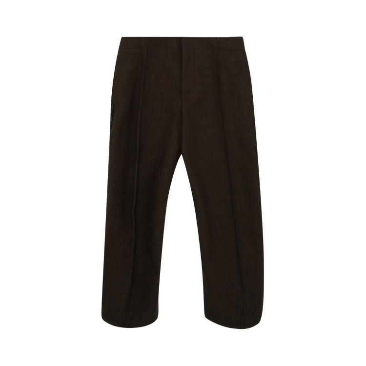 Bottega Veneta Structured Cropped Pants "Dark Khaki Melange"