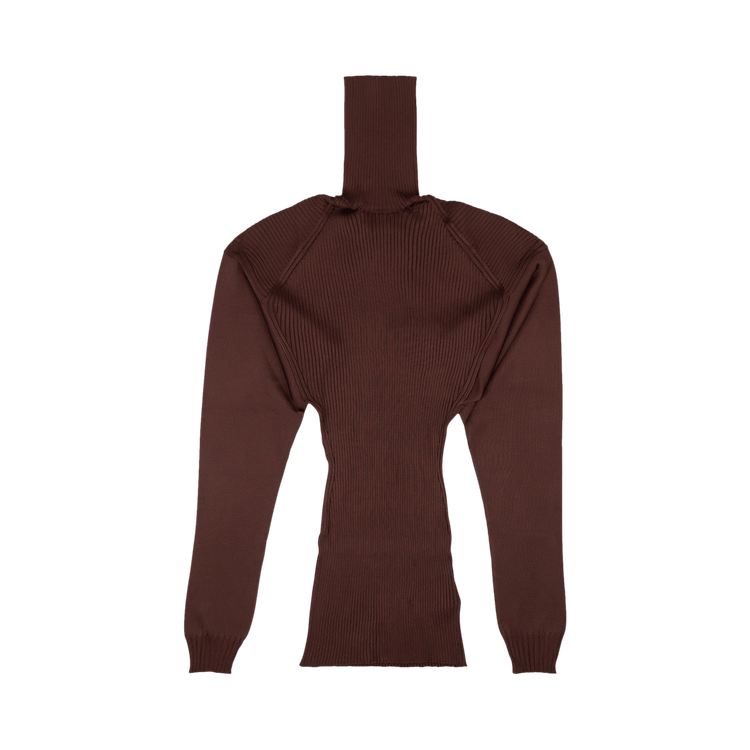 Bottega Veneta Ribbed Turtleneck Sweater "Maroon"