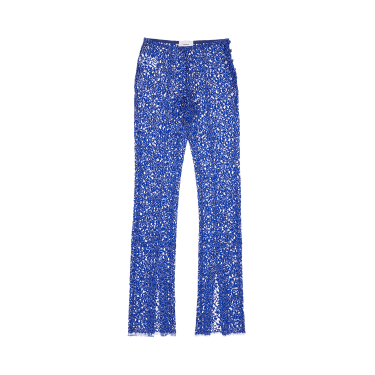 Coperni Lace Flared Pants "Royal Blue"