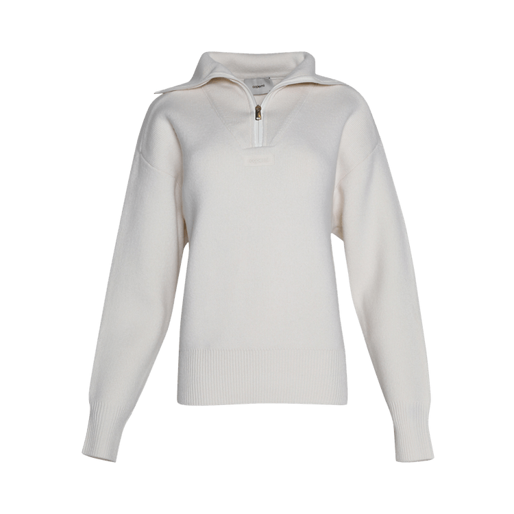 Coperni Half Zip Boxy Sweater "White"
