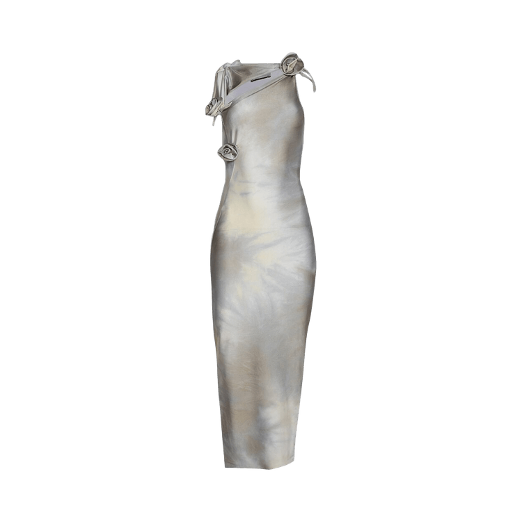 Coperni Asymmetric Flower Gown "Bone"