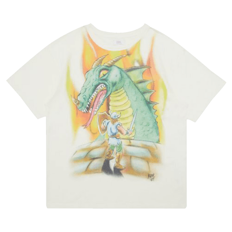 ERL Dragon Print T-Shirt "White/Orange"