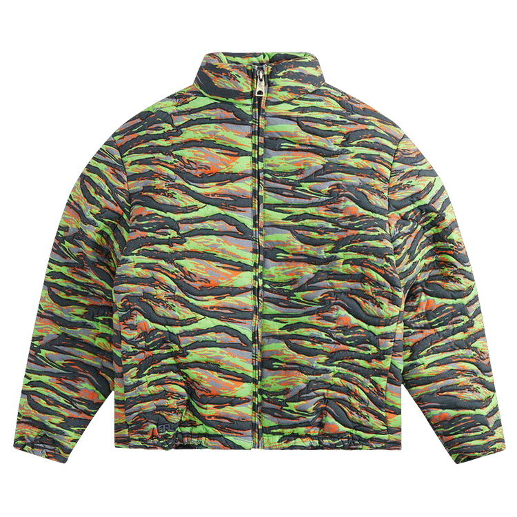 ERL Camouflage Jacquard Padded Jacket "Green Rave Camo"