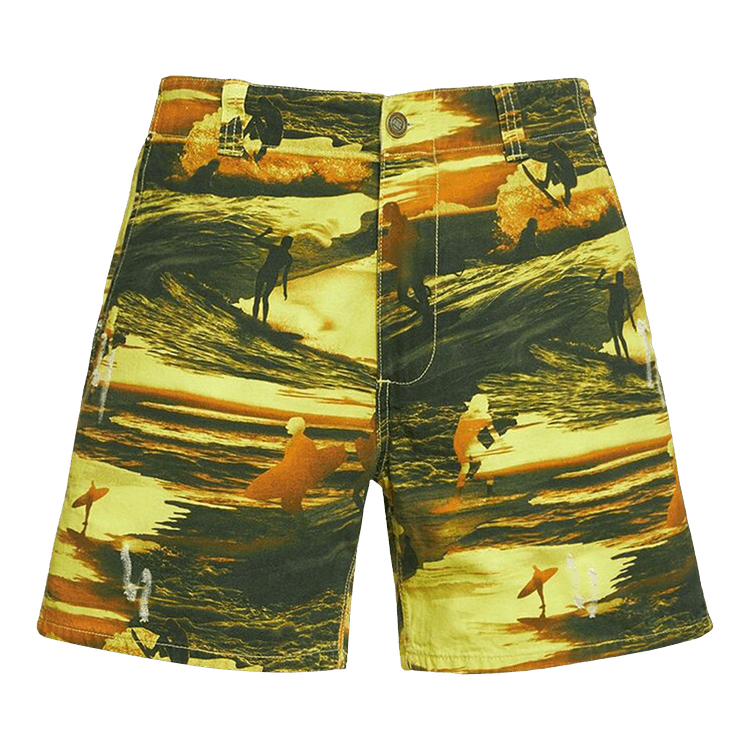 ERL Printed Cargo Shorts "Acid Sunset"