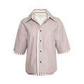 Bottega Veneta Double Layer Shirt "Camel/Brown/White"