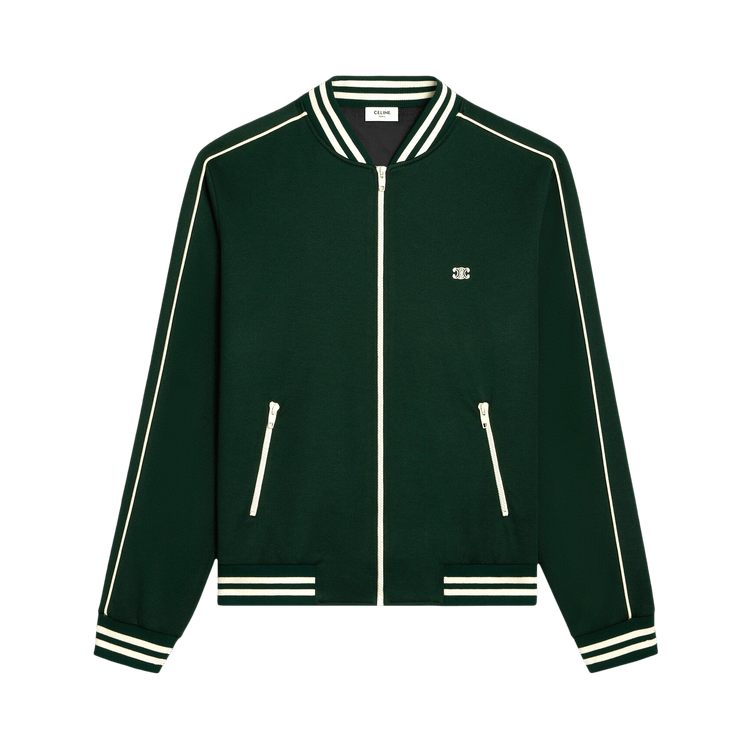 CELINE Triomphe Short-Sleeve T-Shirt "Dark Green/Off White"
