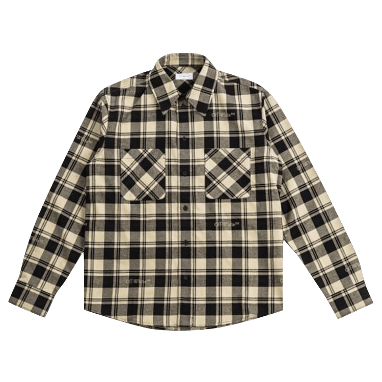 Off-White Check Flannel Shirt "Beige/Black"