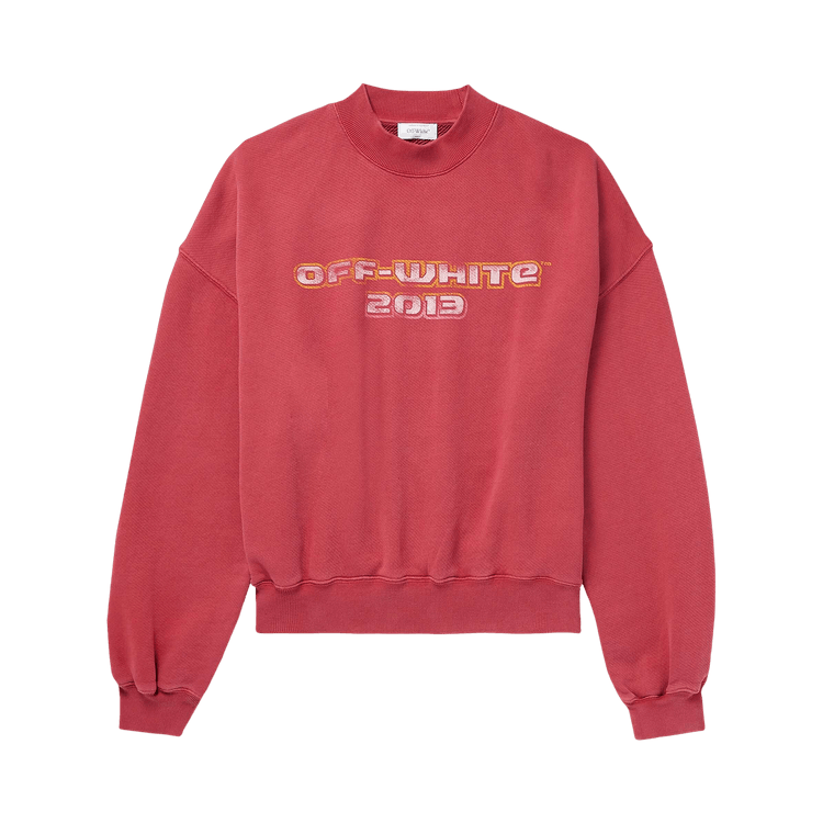 Off-White Digit Bacchus Over Crewneck "Rio Red/Multicolor"