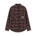 Palm Angels Check Pattern Overshirt "Brown/Off White"