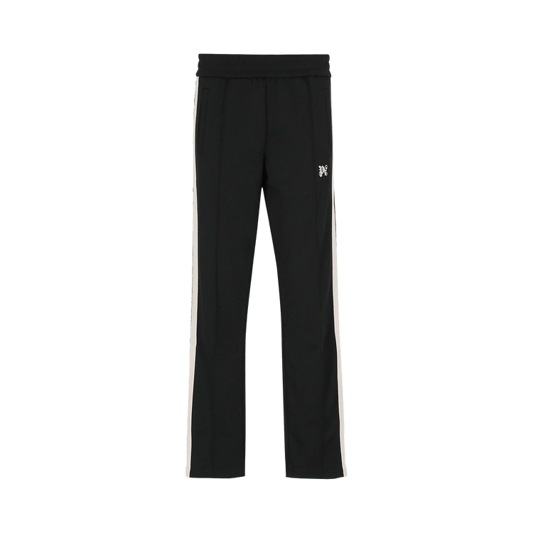 Palm Angels Monogram Piquet Track Pants "Black/Off White"