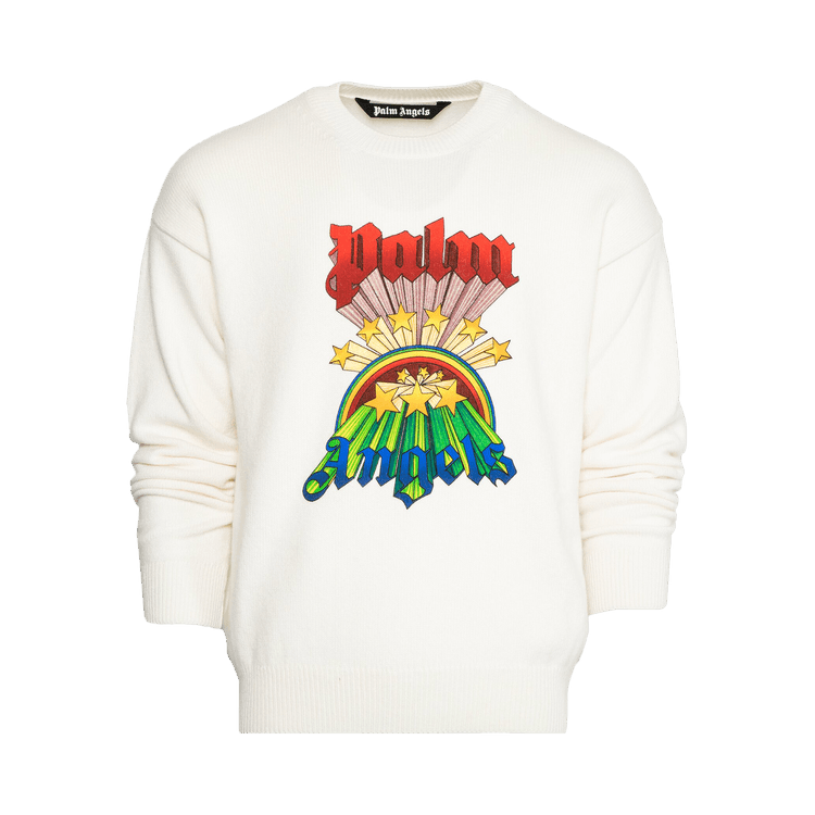 Palm Angels Rainbow Sweater "Butter/Multicolor"