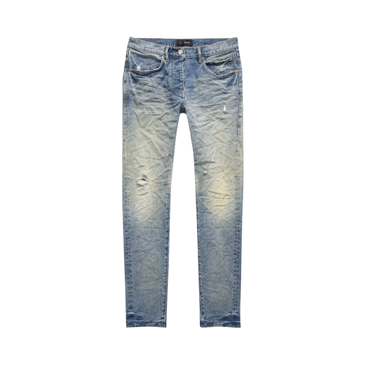 PURPLE BRAND Vintage Back Pocket Blowout Skinny Jeans "Light Indigo"
