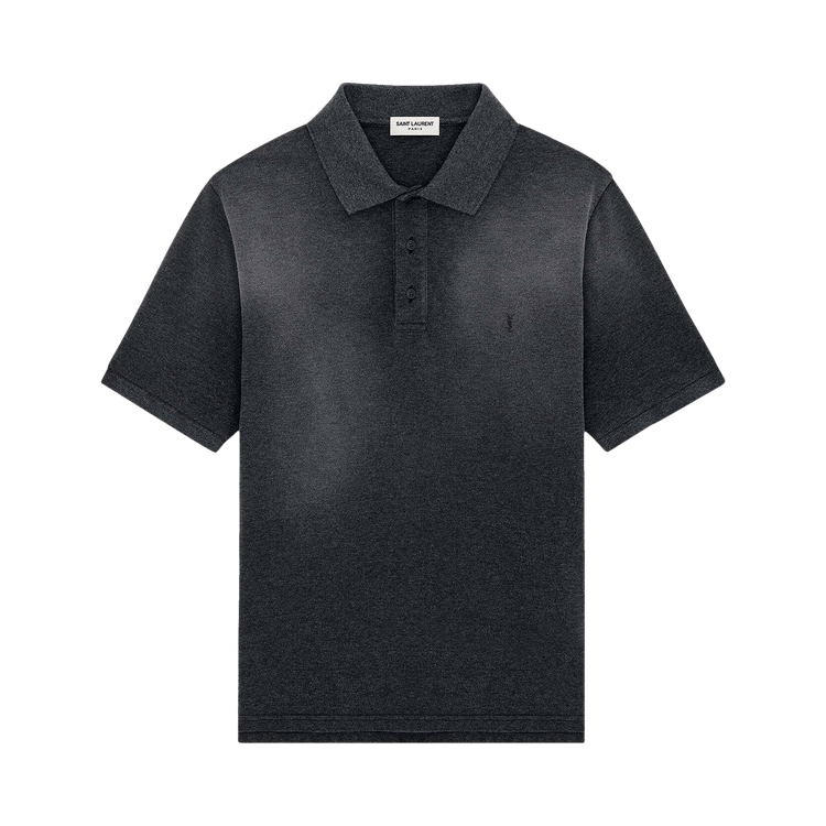 Saint Laurent Cassandre Polo Shirt "Grey White"