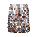 Rabanne Minigonna "Silver/Bright Orange"