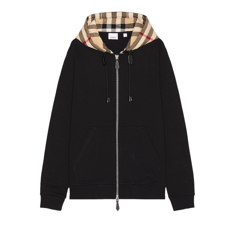 Burberry Check Pattern Hoodie "Black"