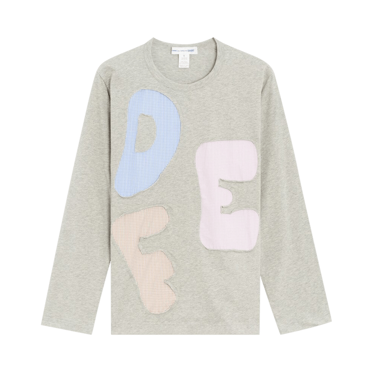 Comme des Garçons SHIRT DEF Letter Long-Sleeve T-Shirt "Grey"