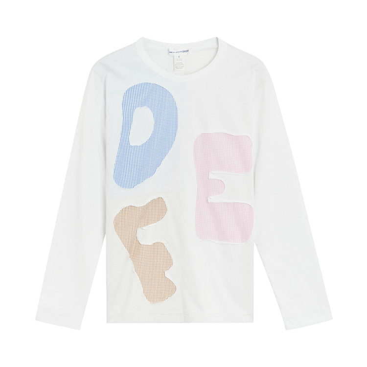 Comme des Garçons SHIRT DEF Letter Long-Sleeve T-Shirt "White"