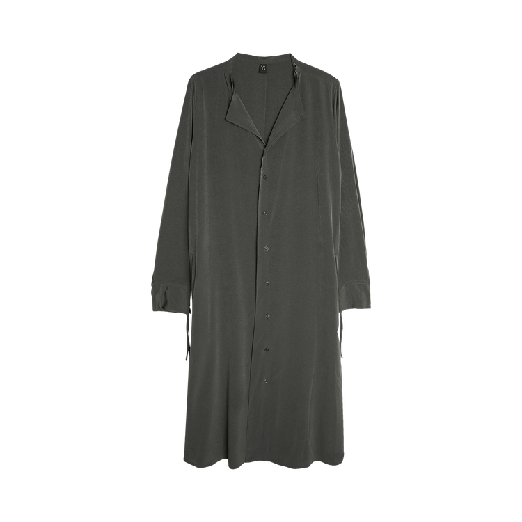 Y's Collarless A Line Dress 'Blue/Green'