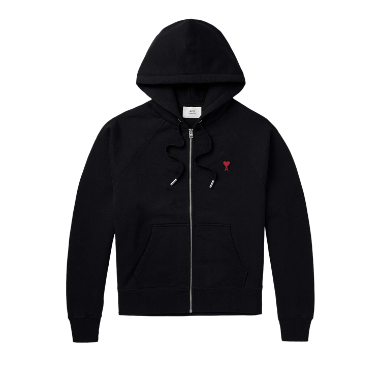 Ami Zipped Hoodie "Black"