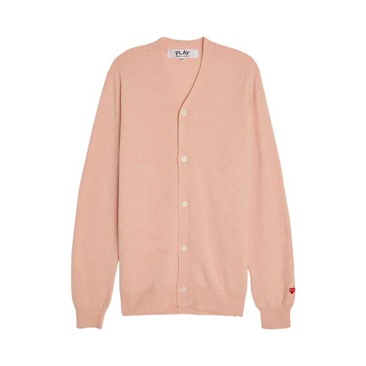 Comme des Garçons PLAY Small Heart Cardigan "Light Pink"