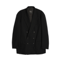 Y's Gabardine Oversized Tailored Jacket 'Black'